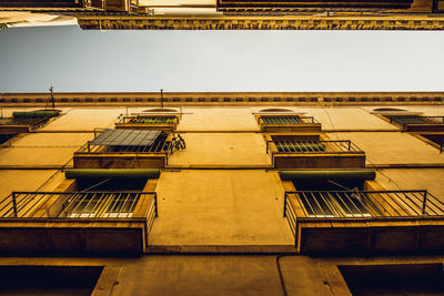 Low angle view of building against clear sky