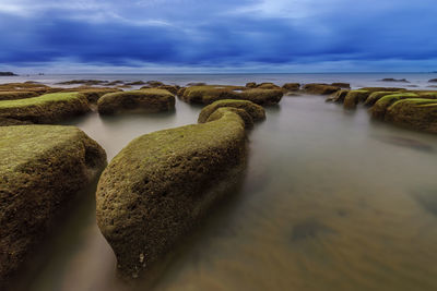 Close-up of sea against sky