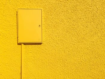 Close-up of yellow wall