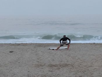 Early morning surf session warmup 