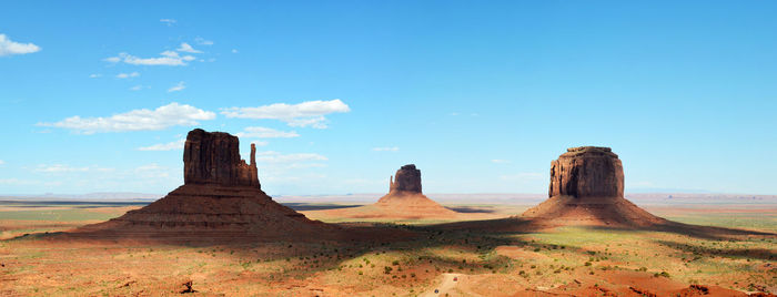 Panoramic view of rock formations against sky