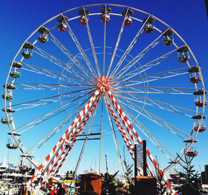 Low angle view of ferris wheel against sky