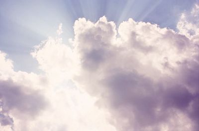 Low angle view of cloudy sky