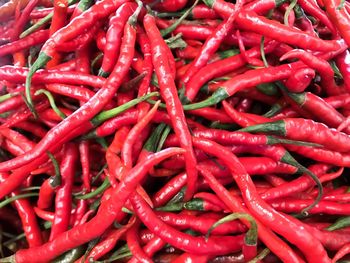 Full frame shot of red chili peppers