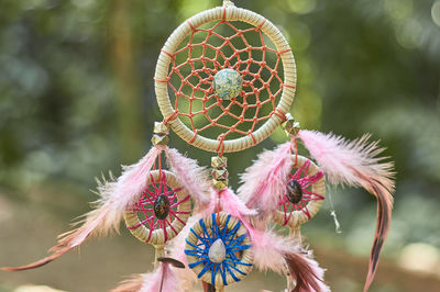 Close-up of dreamcatcher