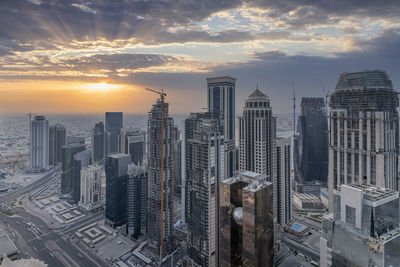 Doha skyline, business and financial hub west bay doha