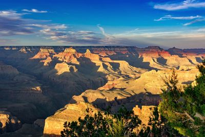 Scenic view of dramatic landscape against sky