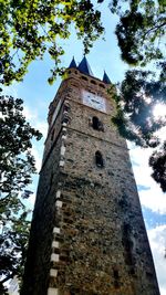 Low angle view of tower against sky