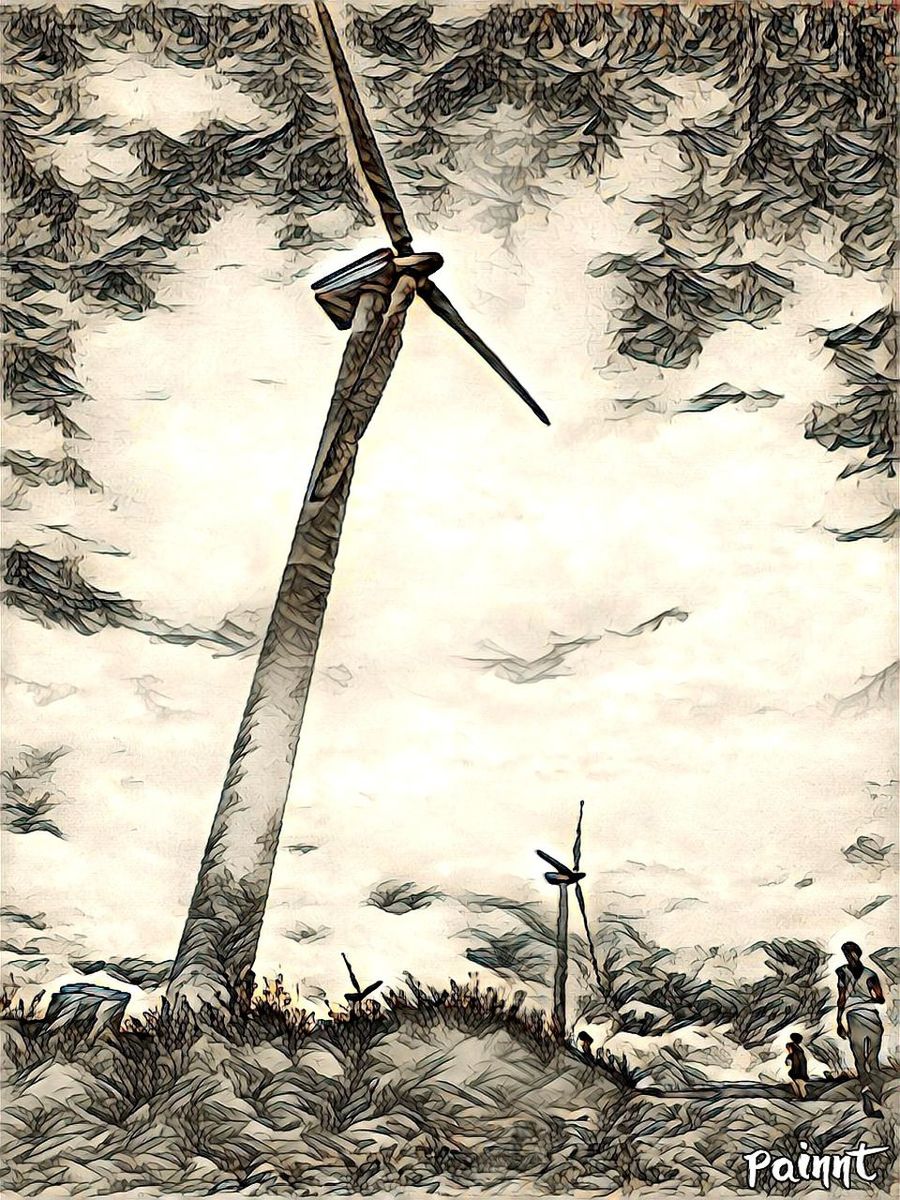 TRADITIONAL WINDMILL ON FIELD