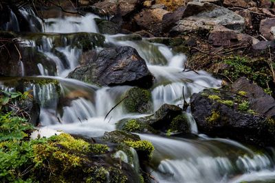 Scenic view of waterfall