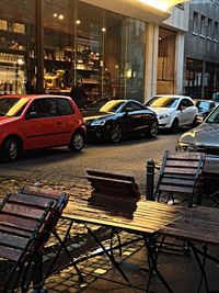 Empty chairs and tables