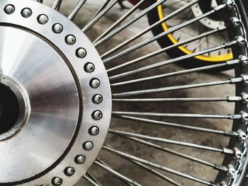 Full frame shot of bicycle wheel