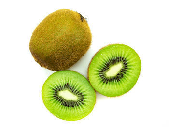 Close-up of fruits against white background