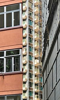 Low angle view of buildings in city