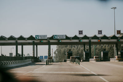 City street against clear sky