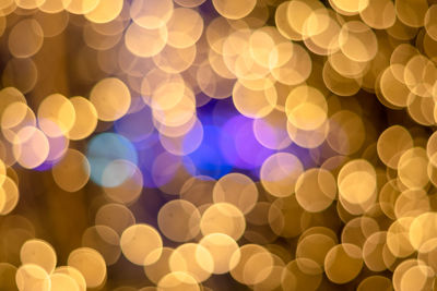 Defocused image of illuminated lights