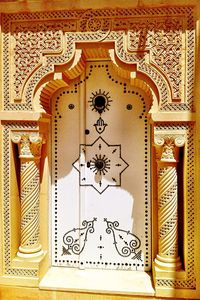 Close up of painting on wall