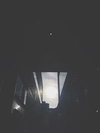 Low angle view of skyscraper against sky