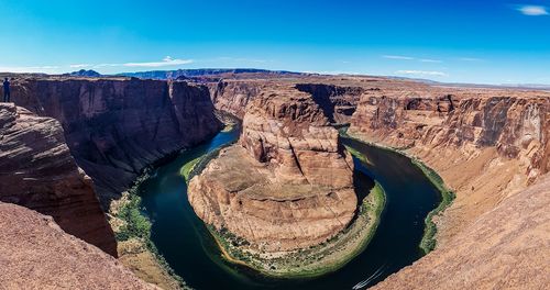 Panoramic view of rock formations against sky