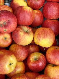 Full frame shot of apples for sale at market 