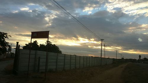 Cloudy sky at sunset