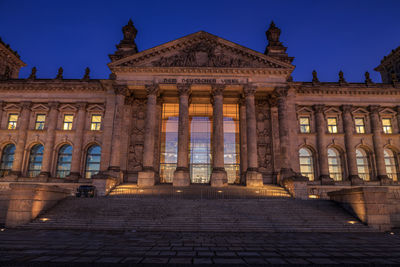 Low angle view of historical building