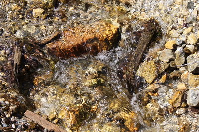 Full frame shot of rocks in sea