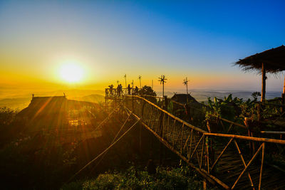 Scenic view of sunset over sea