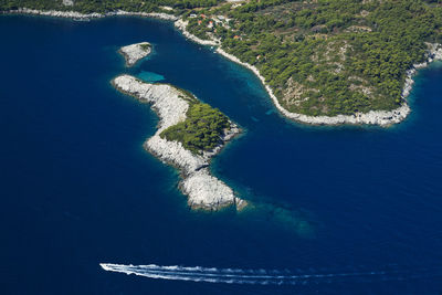 Coastline of the mljet island, adriatic sea, croatia