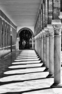 Empty corridor of building