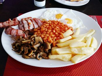 Close-up of served food