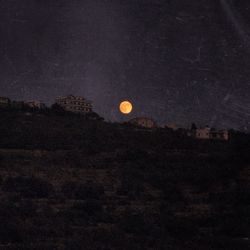 View of moon in the dark