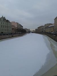 Bridge over canal in city