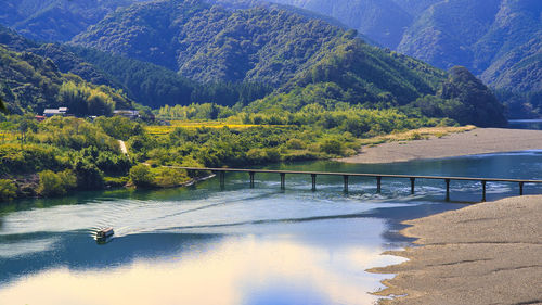 Clear stream of shimanto river i fall