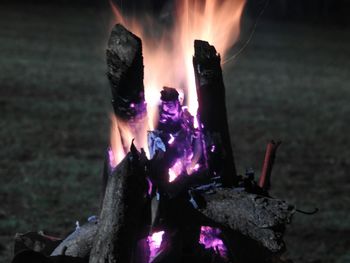 Campfire at night