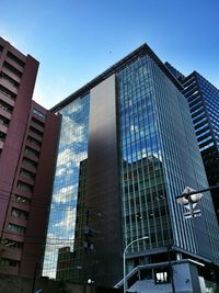 Low angle view of modern office building