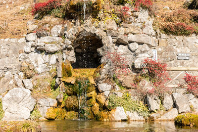 Rock formations in lake