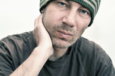 Close-up portrait of young man