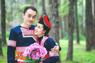 Portrait of a smiling young couple