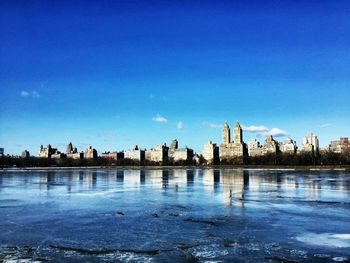 River with cityscape in background