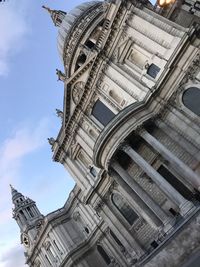 Low angle view of statue of cathedral