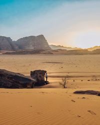 Lost in the desert wadi rum jordan