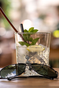 Close-up of drink on table