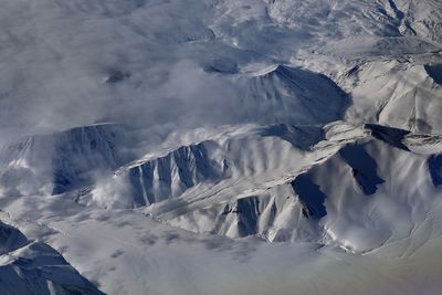 Scenic view of snow covered mountain