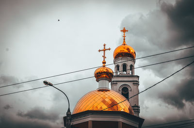Low angle view of traditional building against sky