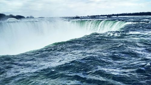 Scenic view of waterfall