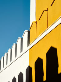 Low angle view of building against clear sky