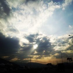 Scenic view of cloudy sky during sunset