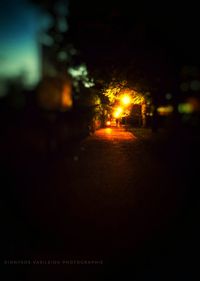 View of illuminated city at night