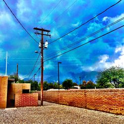 Electricity pylon against sky